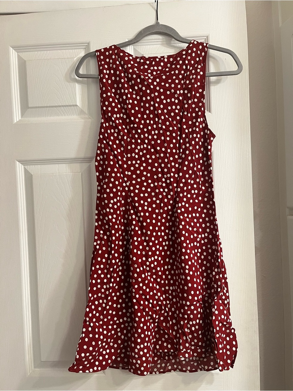 Madewell Boatneck Sleeveless Dress in Red Currant - Picture 7 of 8